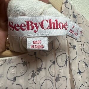 ❌SOLD❌ see by chloe • vintage pink tiered bishop sleeve dress designer